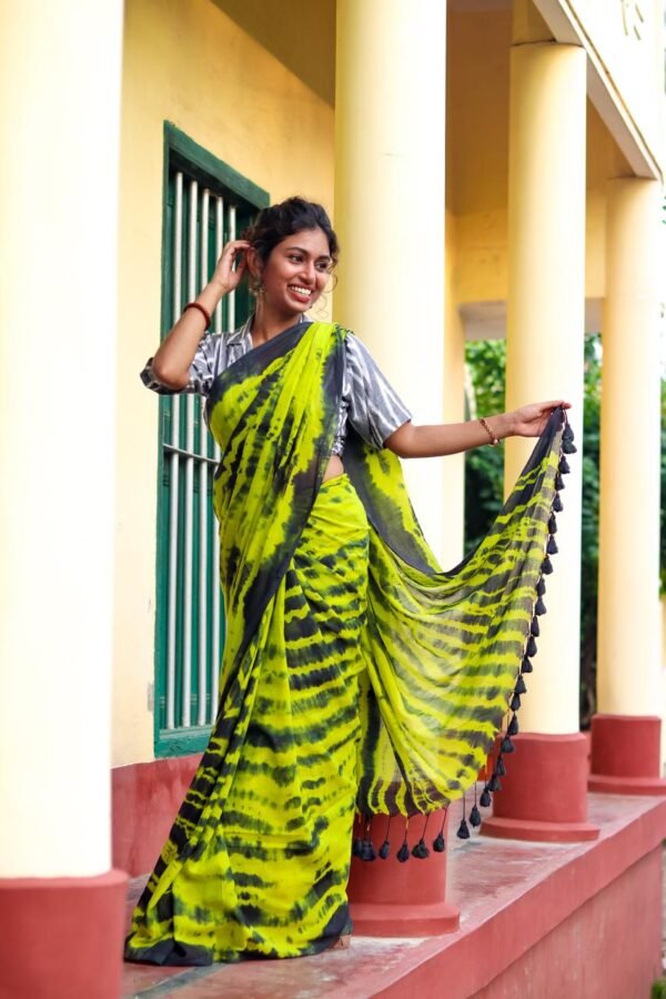 Green Mul Cotton Saree