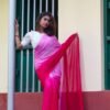 Gulabi Handwoven Mul Cotton Saree